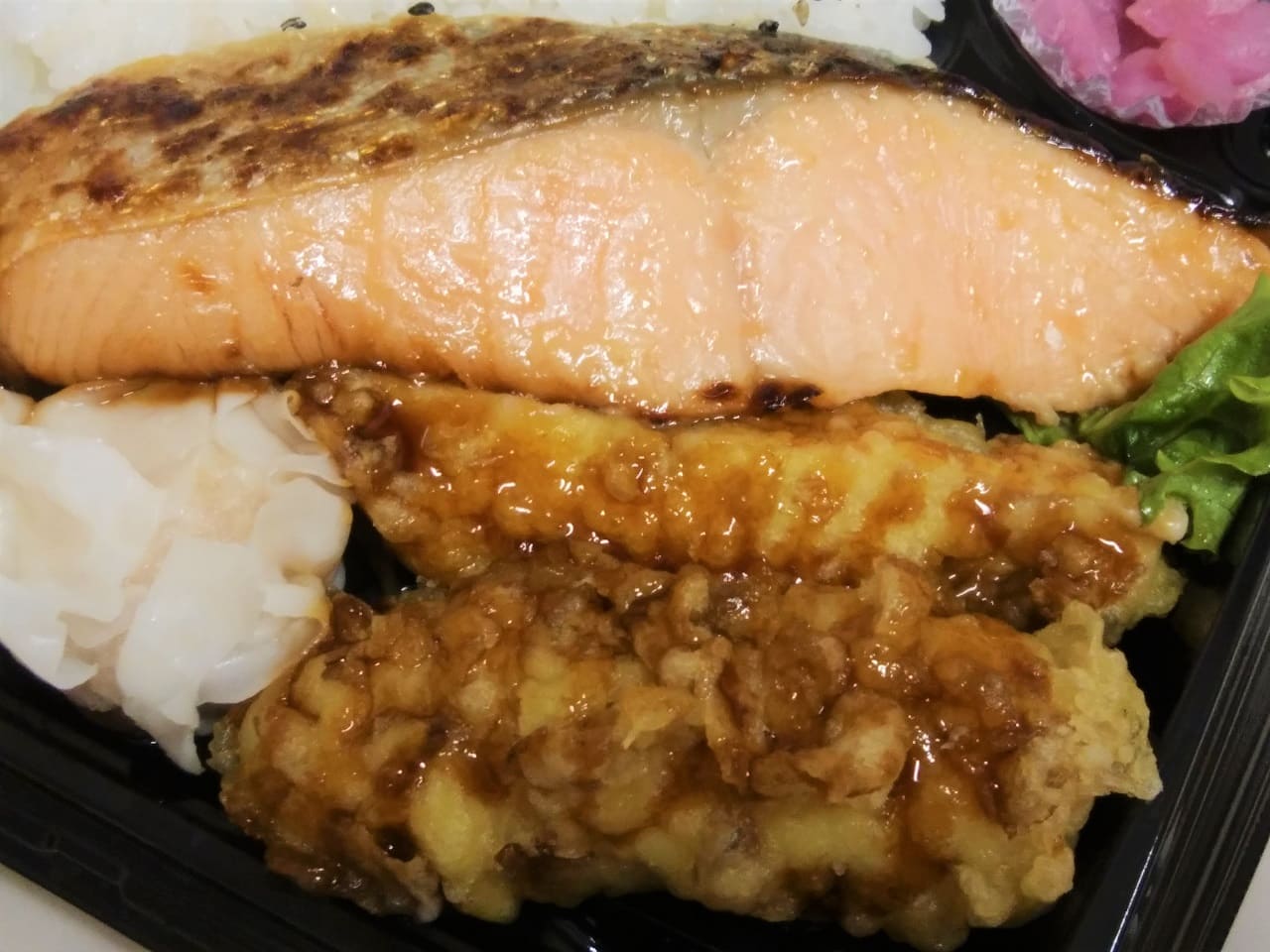 銀鮭西京焼きと天ぷら２種類