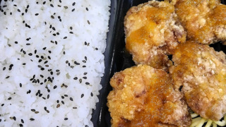 醤油が効いた鶏竜田揚げ弁当